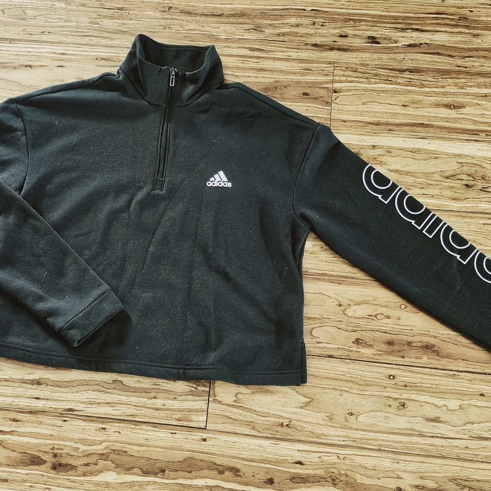 Adidas Women's Black Zip-Up Sweater